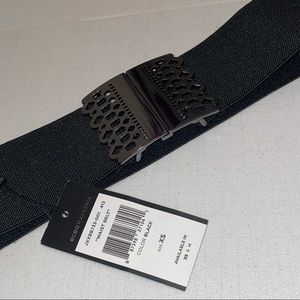 NWT / BCBG Waist Belt / Size:XS / Black & Silver